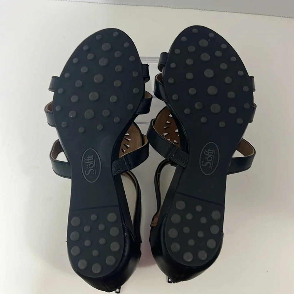Sofft Breeze Sandals Leather Strappy Comfort Heel 7W